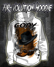 F040 Custom Airbrush Personalized Cowboy Boots and Hat Hoodie Sweatshirt Design Yours