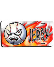 G001 Personalized Airbrush Baseball License Plate Tag Design Yours