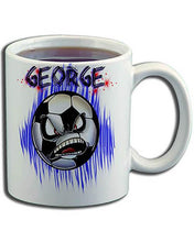 G002 Personalized Airbrush Soccer Ball Ceramic Coffee Mug Design Yours