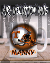 G006 Personalized Airbrush Football Helmet Ceramic Coffee Mug Design Yours