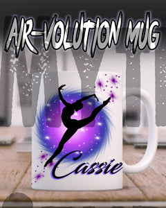 G007 Personalized Airbrush Dancer Ceramic Coffee Mug Design Yours