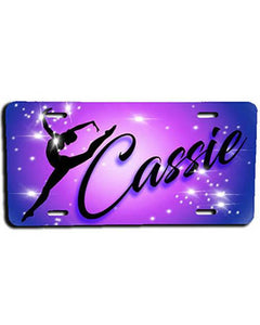 G007 Personalized Airbrush Dancer License Plate Tag Design Yours