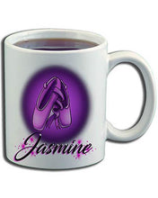 G008 Personalized Airbrush Ballet Shoes Ceramic Coffee Mug Design Yours