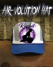 G010 Personalized Airbrush Cheerleader Snapback Trucker Hat Design Yours