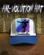 G012 Personalized Airbrush Gymnastics Snapback Trucker Hat Design Yours