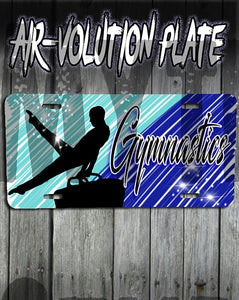 G013 Personalized Airbrush Gymnastics License Plate Tag Design Yours
