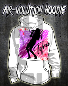 G014 Personalized Airbrush Singer Musician Hoodie Sweatshirt Design Yours