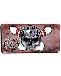G017 Personalized Airbrush Bowling License Plate Tag Design Yours