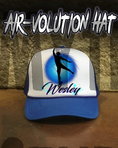G019 Personalized Airbrush Dance Snapback Trucker Hat Design Yours