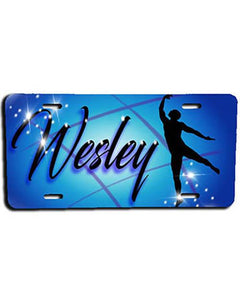 G019 Personalized Airbrush Dance License Plate Tag Design Yours