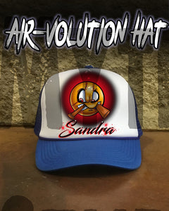 G021 Personalized Airbrush Baseball Snapback Trucker Hat Design Yours