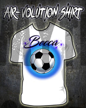 G022 Personalized Airbrush Soccer Ball Tee Shirt Design Yours