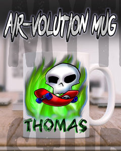 G023 Personalized Airbrush Skateboarding Ceramic Coffee Mug Design Yours