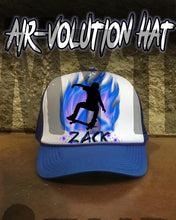 G024 Personalized Airbrush Skateboarding Snapback Trucker Hat Design Yours