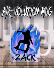 G024 Personalized Airbrush Skateboarding Ceramic Coffee Mug Design Yours