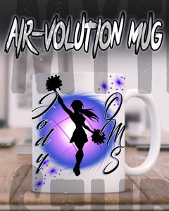 G026 Personalized Airbrush Cheer Ceramic Coffee Mug Design Yours
