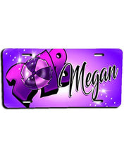 G027 Personalized Airbrush Cheerleading License Plate Tag Design Yours