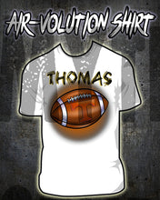 G030 Personalized Airbrush Football Tee Shirt Design Yours