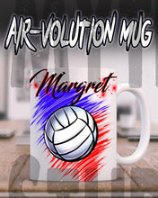 G031 Personalized Airbrush Volleyball Ceramic Coffee Mug Design Yours