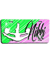G032 Personalized Airbrush Cheerleading License Plate Tag Design Yours