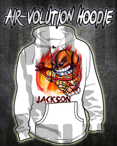 G034 Personalized Airbrush Basketball Hoodie Sweatshirt Design Yours