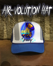 G035 Personalized Airbrush Basketball Snapback Trucker Hat Design Yours
