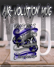 G037 Personalized Airbrush Cheerleading Pom Pom Ceramic Coffee Mug Design Yours