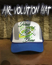 H008 Custom Airbrush Personalized Jesus Fish Snapback Trucker Hat Design Yours