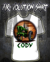 H009 Custom Airbrush Personalized Tractor Tee Shirt Design Yours
