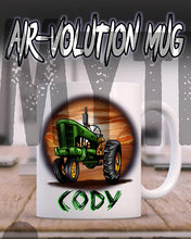 H009 Custom Airbrush Personalized Tractor Ceramic Coffee Mug Design Yours