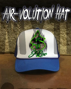 H012 Custom Airbrush Personalized Airbrush Money Symbol Snapback Trucker Hat Design Yours