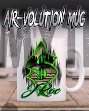 H012 Custom Airbrush Personalized Airbrush Money Symbol Ceramic Coffee Mug Design Yours