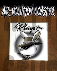H017 Custom Airbrush Personalized Player Bunny Ceramic Coaster Design Yours