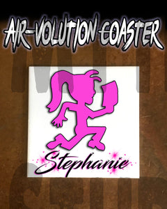 H026 Custom Airbrush Personalized Juggalette HatchetGirl Ceramic Coaster Design Yours