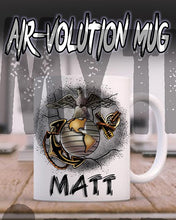 H041 Custom Airbrush Personalized EGA Marine Logo Ceramic Coffee Mug Design Yours