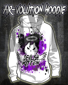 H050 Custom Airbrush Personalized Devil Kitten Hoodie Sweatshirt Design Yours