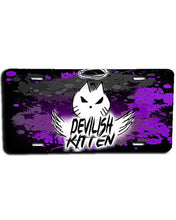 H050 Custom Airbrush Personalized Devil Kitten License Plate Tag Design Yours