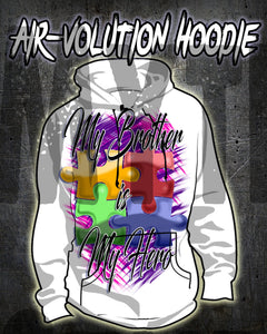 H051 Custom Airbrush Personalized Autism Logo Hoodie Sweatshirt Design Yours