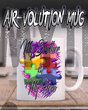 H051 Custom Airbrush Personalized Autism Logo Ceramic Coffee Mug Design Yours