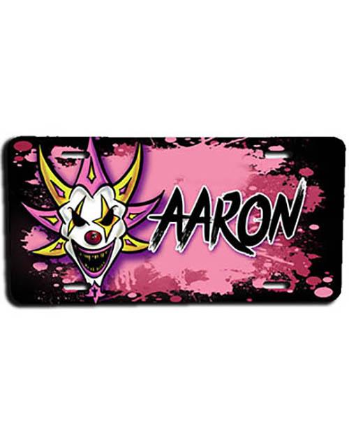 H052 Custom Airbrush Personalized ICP Clown License Plate Tag Design Yours