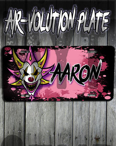 H052 Custom Airbrush Personalized ICP Clown License Plate Tag Design Yours