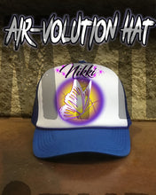 I001 Personalized Airbrush Butterfly Snapback Trucker Hat Design Yours