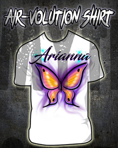 I002 Personalized Airbrush Butterfly Tee Shirt Design Yours