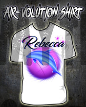 I010 Personalized Airbrush Dolphin Tee Shirt Design Yours
