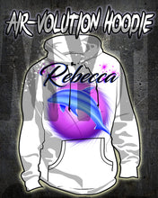 I010 Personalized Airbrush Dolphin Hoodie Sweatshirt Design Yours