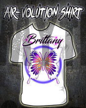 I012 Personalized Airbrush Butterfly Tee Shirt Design Yours