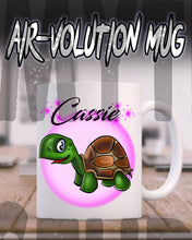 I017 Personalized Airbrush Turtle Ceramic Coffee Mug Design Yours