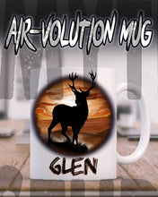 I019 Personalized Airbrush Deer Hunting Ceramic Coffee Mug Design Yours