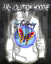 I026 Personalized Airbrush Butterfly Hoodie Sweatshirt Design Yours