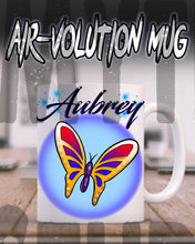 I026 Personalized Airbrush Butterfly Ceramic Coffee Mug Design Yours